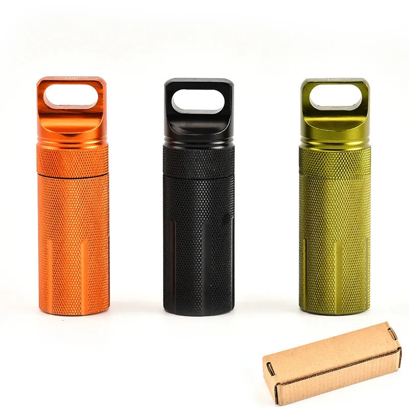 Cnc Metal Sealed Edc Waterproof Tank Outdoor Survival Equipment Waterproof Warehouse Waterproof Storage Box Medicine Bottle Available for Wholesale