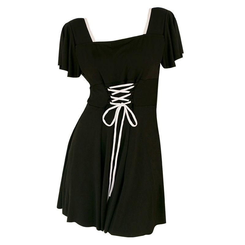 Fashionable solid swimwear, plus size, fitted, slim fit