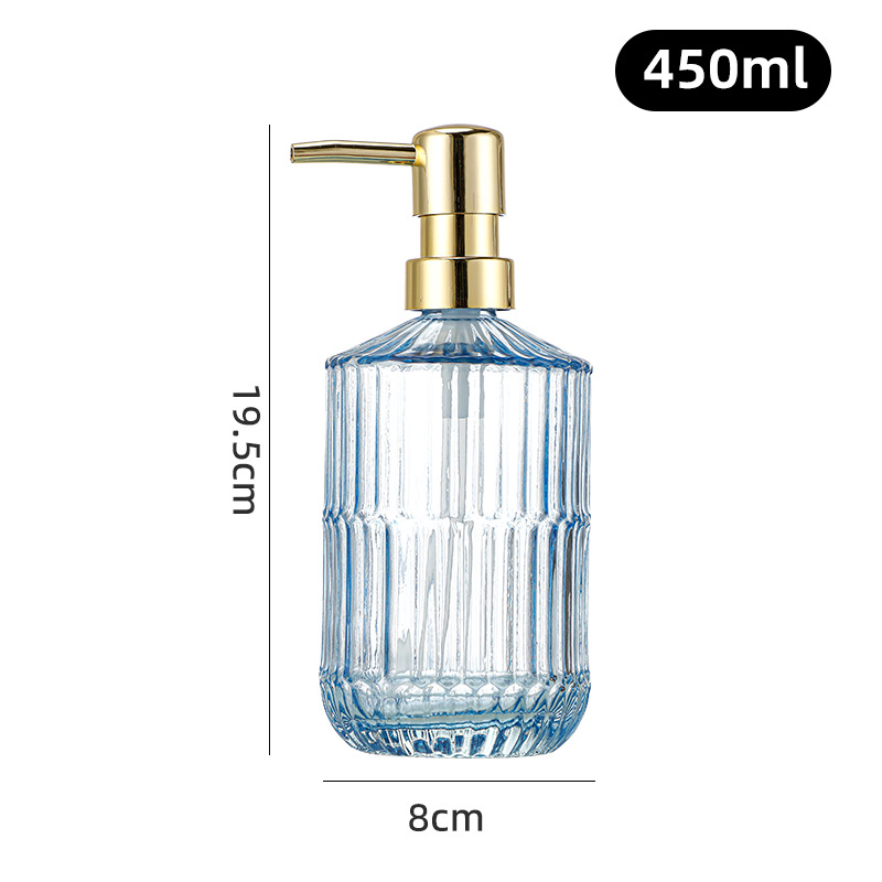 450ml; cabeza de bomba azul + dorado