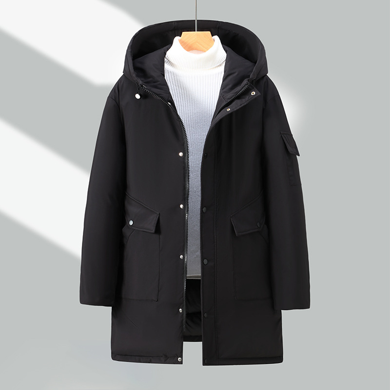 Gewatteerde winterjas heren met capuchon casual en warm model_voghion.com
