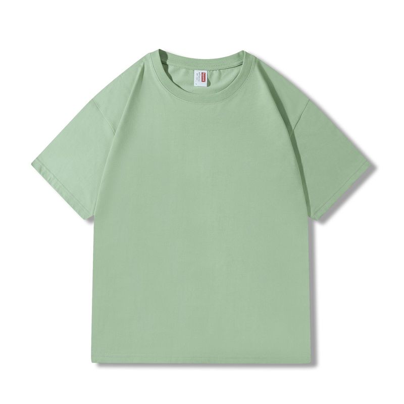 夏 210 グラム純綿 Tシャツメンズハイエンド無地ラウンドネック半袖大きいサイズメンズトレンディなブランドルーズ速乾性トップ夏|undefined