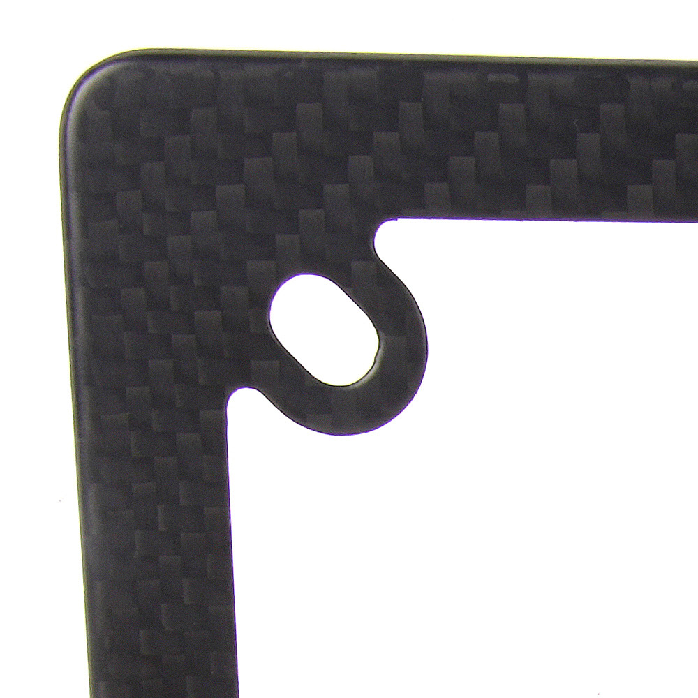 Us Standard 4-Hole Motorcycle License Plate Frame, Matte Dry Carbon License Plate Frame, Us Standard License Plate Holder Modification Accessories