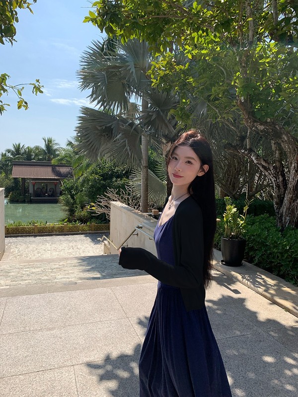 alex stevens慵懒风针织开衫女秋季外套薄款中长款外搭羊毛衫上衣|undefined