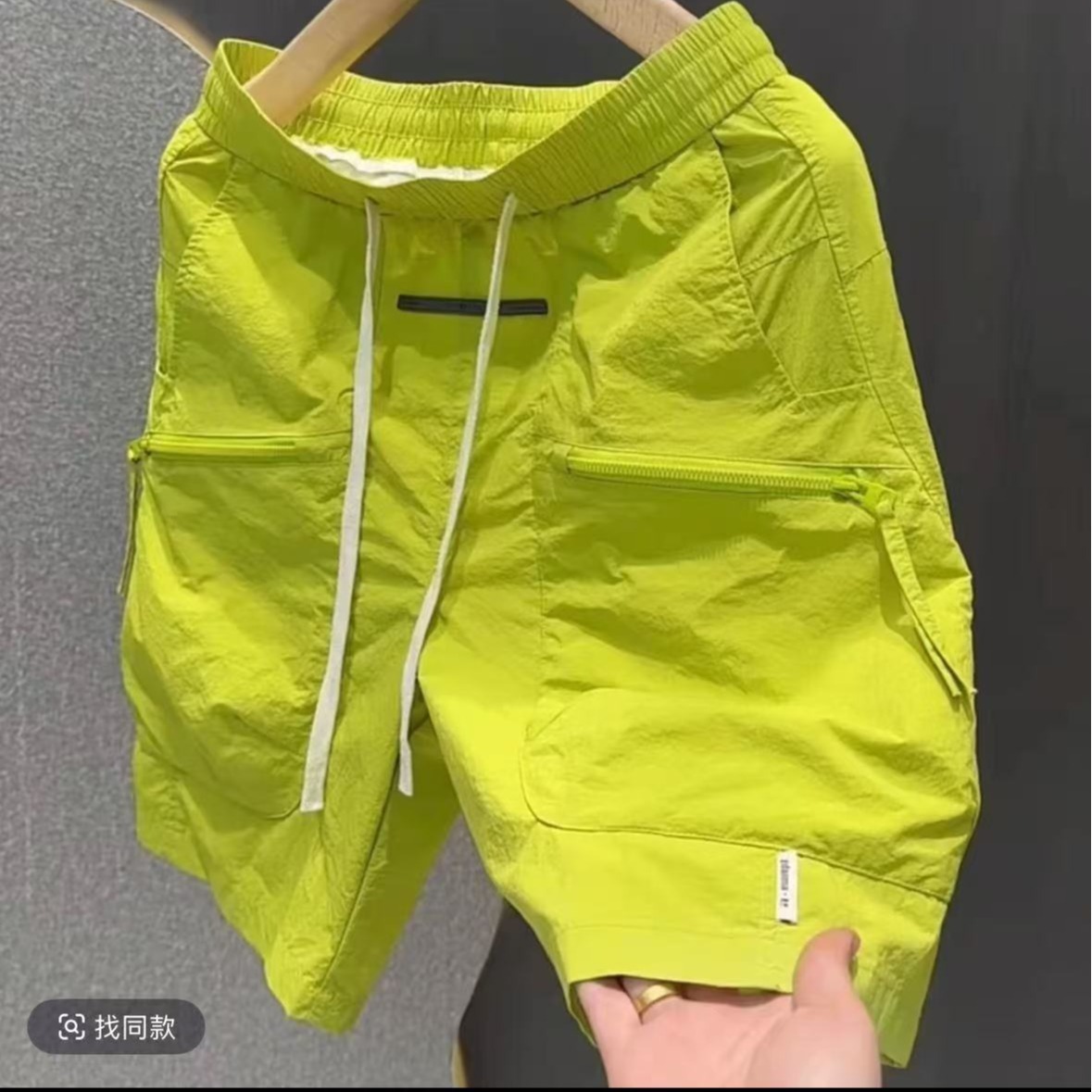 夏季工装短裤男士口袋新款宽松日系速干直筒运动休闲运动五分裤