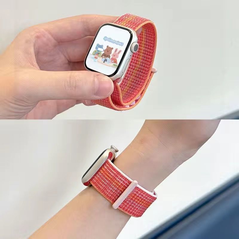 iwatch ナイロンループマジックストラップ S10 Apple S9 ウォッチ SE スポーツ 8/7/6/5 リストバンド男性と女性に適しています。|undefined