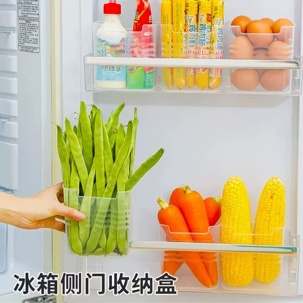 Refrigerator Side Door Storage Box Sorting and Organizing Artifact Inner Side Fresh-Keeping Food-Grade Side Storage Door Box Kitchen