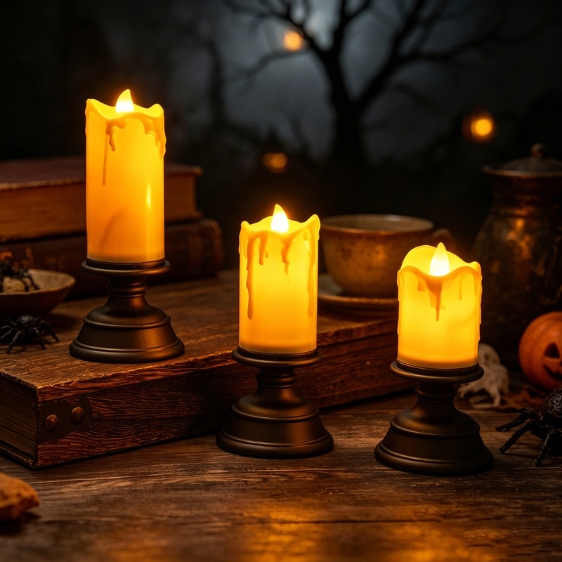 Cross-Border Led Simulated Tear-Stained Electronic Candle Light, Classic Retro Atmosphere Decoration, Candle Holder, Night Light Ornament Cross-Border Led Simulated Tear-Stained Electronic Candle Light, Classic Retro Atmosphere Decoration, Candle Holder, Night Light Ornament