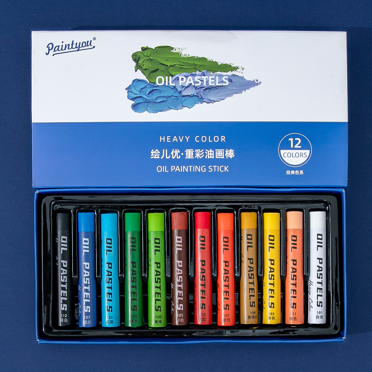 XiaoHongshu mismo estilo de color pesado de pintura al óleo suave palo super suave palo de color pesado pintura de niños palo colorido palo de pintura de jardín de infantes