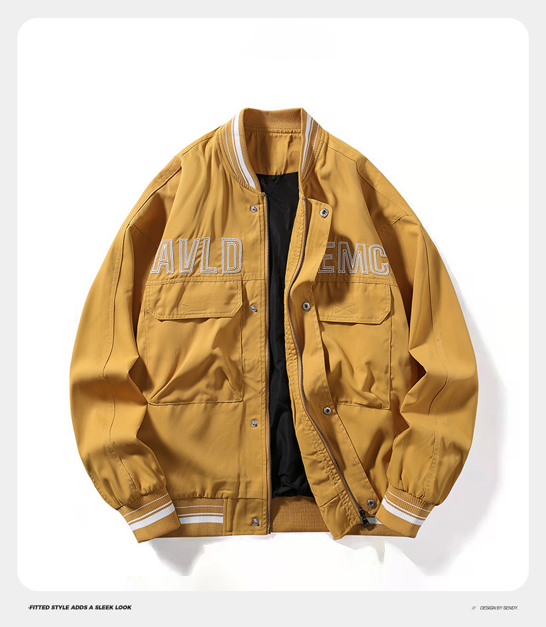 Herren Baseball Jacke Lockere Piloten Arbeitsjacke Im Stil_voghion.com