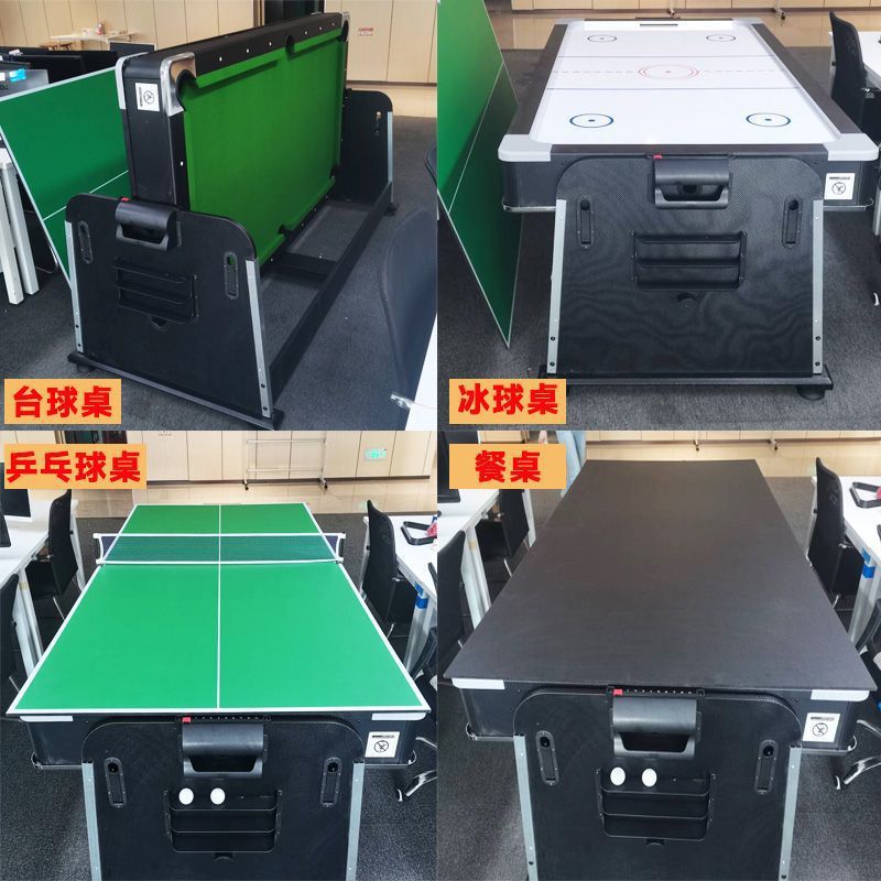 Mesa de billar estándar doméstica negra ocho tabla de retroceso automático mesa de tenis de mesa mesa mesa de comedor multifuncional 3 - en - 1
