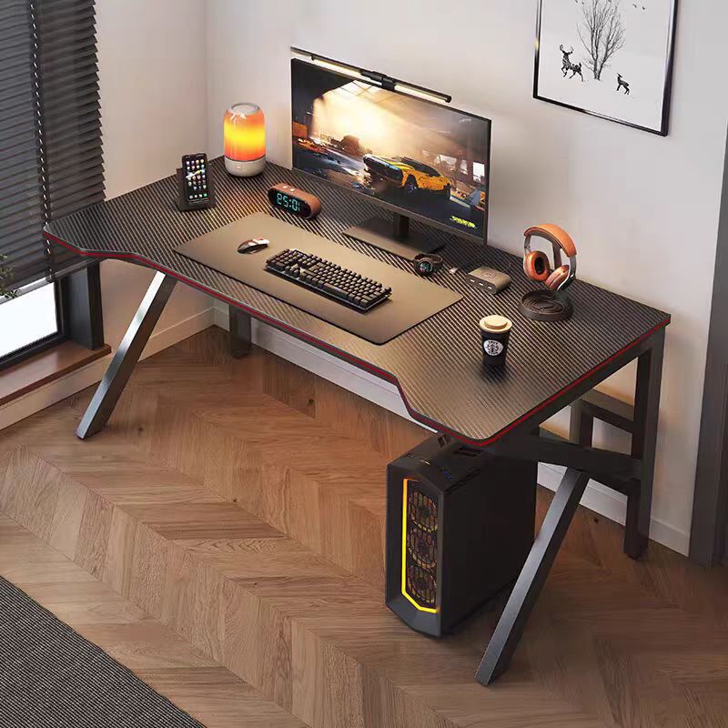 Computer Desk Desktop Bedroom Home Carbon Fiber Gaming Table and Chair Set Internet Celebrity Desk and Chair Internet Cafe Gaming E-Sports Table