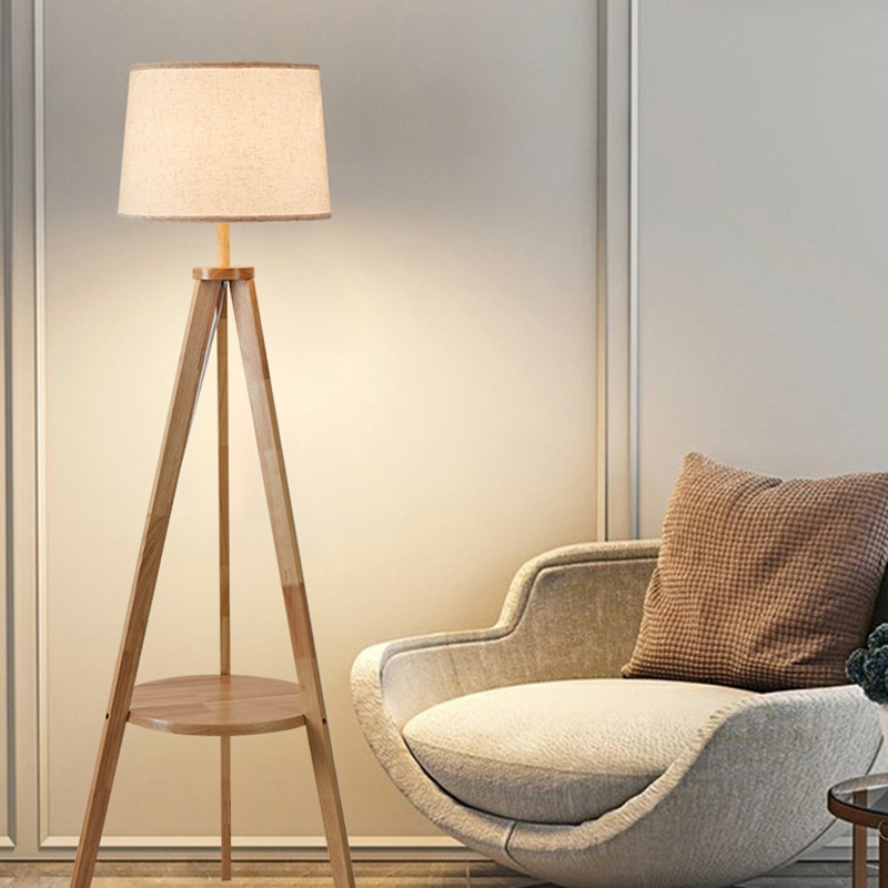 Xiangyu Modern Sadian Apartment Dormitorio de arte en madera nórdica Lámpara de pie creativa Sala de estar Lámpara de estante LED simple Iluminación image 4