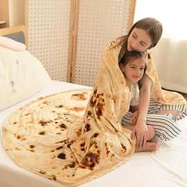 白菜叶子毯子儿童披萨宝宝墨西哥卷饼毯子冬季盖毯法兰绒印度婴儿
