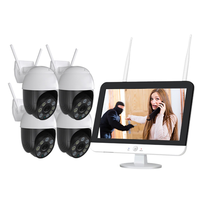 Juego inalámbrico de monitoreo de pantalla de seis millones de domo de alta velocidad con cámara WIFI HD para el hogar, visualización remota del teléfono móvil