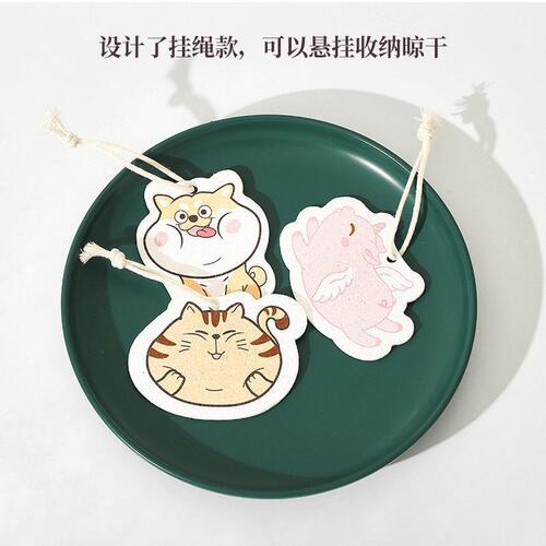 Compressed wood pulp cotton sponge for scrubbing dishes, kitchen household non-stick oil pot brush artifact white cleaning cloth wood pulp sponge brush