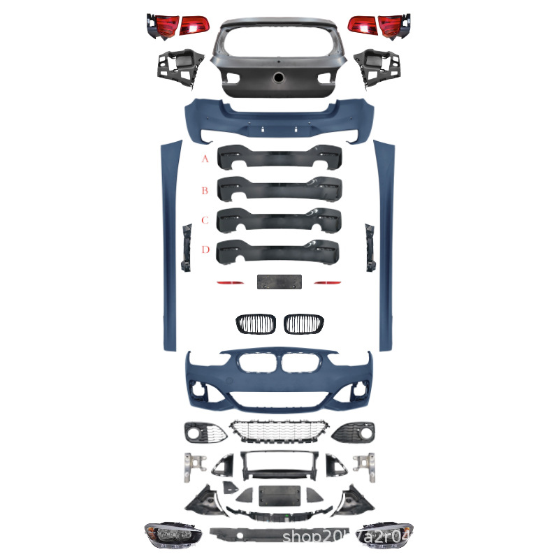 Suitable for Bmw 1 Series F20 Front and Rear Bumpers, 12-14 Year Upgrade to Later Mt (15-18 Year) Replica Kit