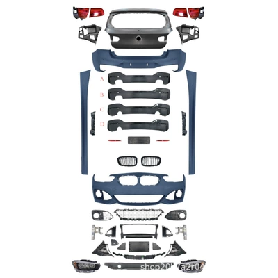 Suitable for Bmw 1 Series F20 Front and Rear Bumpers, 12-14 Year Upgrade to Later Mt (15-18 Year) Replica Kit (Big Surrounded) - front-bumper-fog-light-version
