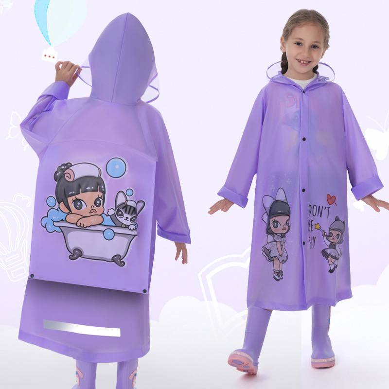 Children's Raincoat for Boys and Girls, Thickeneded Primary School Students with Schoolbags, Kindergarten Kidsren's Full-Body Rainproof and Waterproof Raincoat Children's Raincoat for Boys and Girls, Thickeneded Primary School Students with Schoolbags, Kindergarten Kidsren's Full-Body Rainproof and Waterproof Raincoat