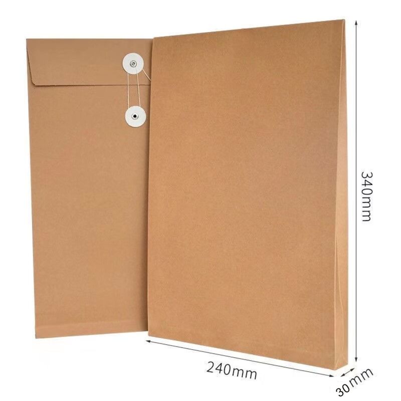 Spot wholesale thickened Kraft paper file bag blank file bag a4 information bag paper office storage drawing paper bag