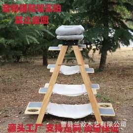 跨境实木猫爬架大型猫窝木制大号猫跳台木制宠物用品猫爬梯