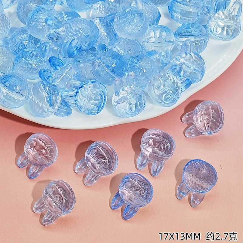 潮流卡通拉布布琉璃异型珠散珠吊坠手工DIY手串项链发簪饰品配件|undefined