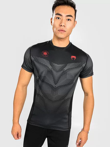 Casual Sports Outdoor Running Fitness Round Neck T-Shirt Men's High Elasticity Quick-Drying Fighting Clothing Mma Boxing Sanda Men's