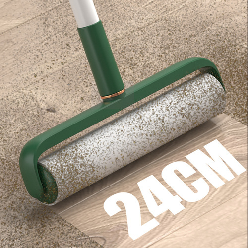 Home extended rod hair remover adhesive brush adhesive paper replacement roll brush roller paper sticking brush for clothes hair removal magic tool