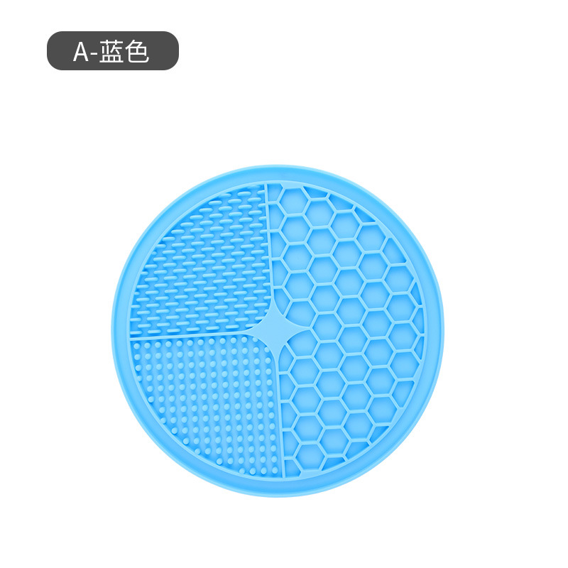 Productos para mascotas silicona perros almohadilla de goma de cama para perros comer tazón de comida lenta para perros comida de panal ventosa almohadilla de lamida