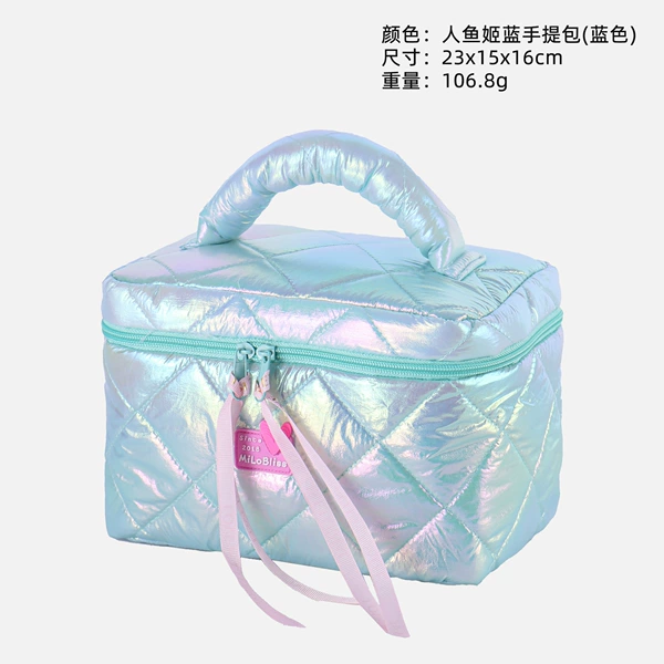 Lake blue bucket bag