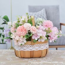 柳编小花篮 藤编手提篮迷你花蓝复古田园风花艺草编插花编织篮子