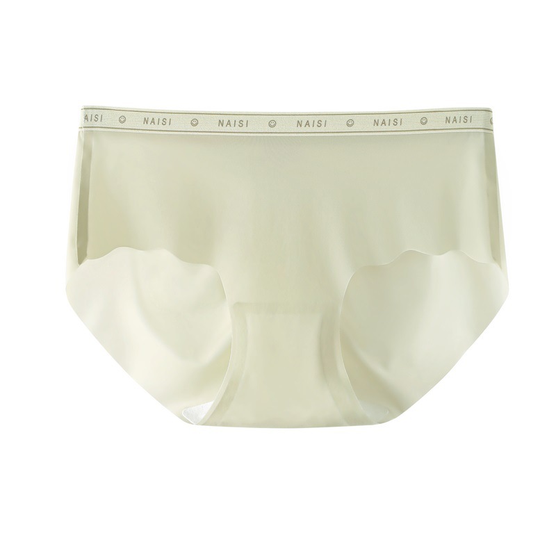 Bragas de seda de hielo para mujer, algodón, entrepierna antibacteriana, cintura media, chicas sexy, pantalones cortos triangulares, cabeza, ropa interior sin costuras transpirable de verano para mujeres