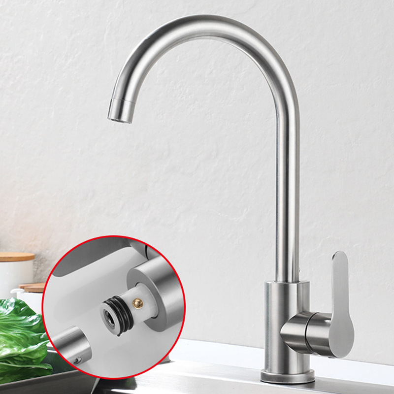Kitchen faucet, stainless steel sink, cold and hot belt, ball bearing, swivel, universal household sink manufacturer wholesale Application Scenario