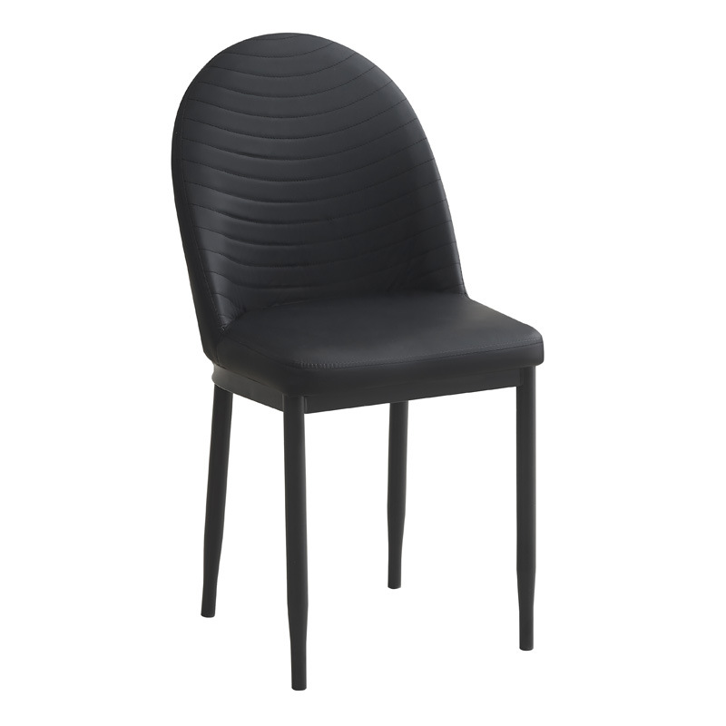 Silla de comedor de lujo ligera silla de mesa de comedor comercial taburetes de cuero de paquete suave silla de respaldo gruesa silla de comedor oruga fuerte