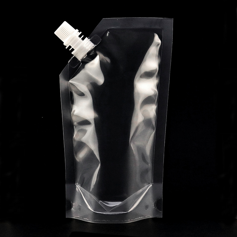 Bolsa con Boquilla Autoportante, Bolsa Transparente para Bebidas con Boquilla Inclinada, Bolsa para Jugo, Bolsa de Agua Desechable, Bolsa para Cerveza, Material Ecológico Nuevo