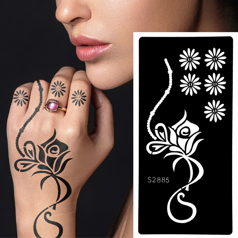 Factory Wholesale Hot New Design Henna Tattoo Templates Hand Design Body Art Painting Tattoo Stickers