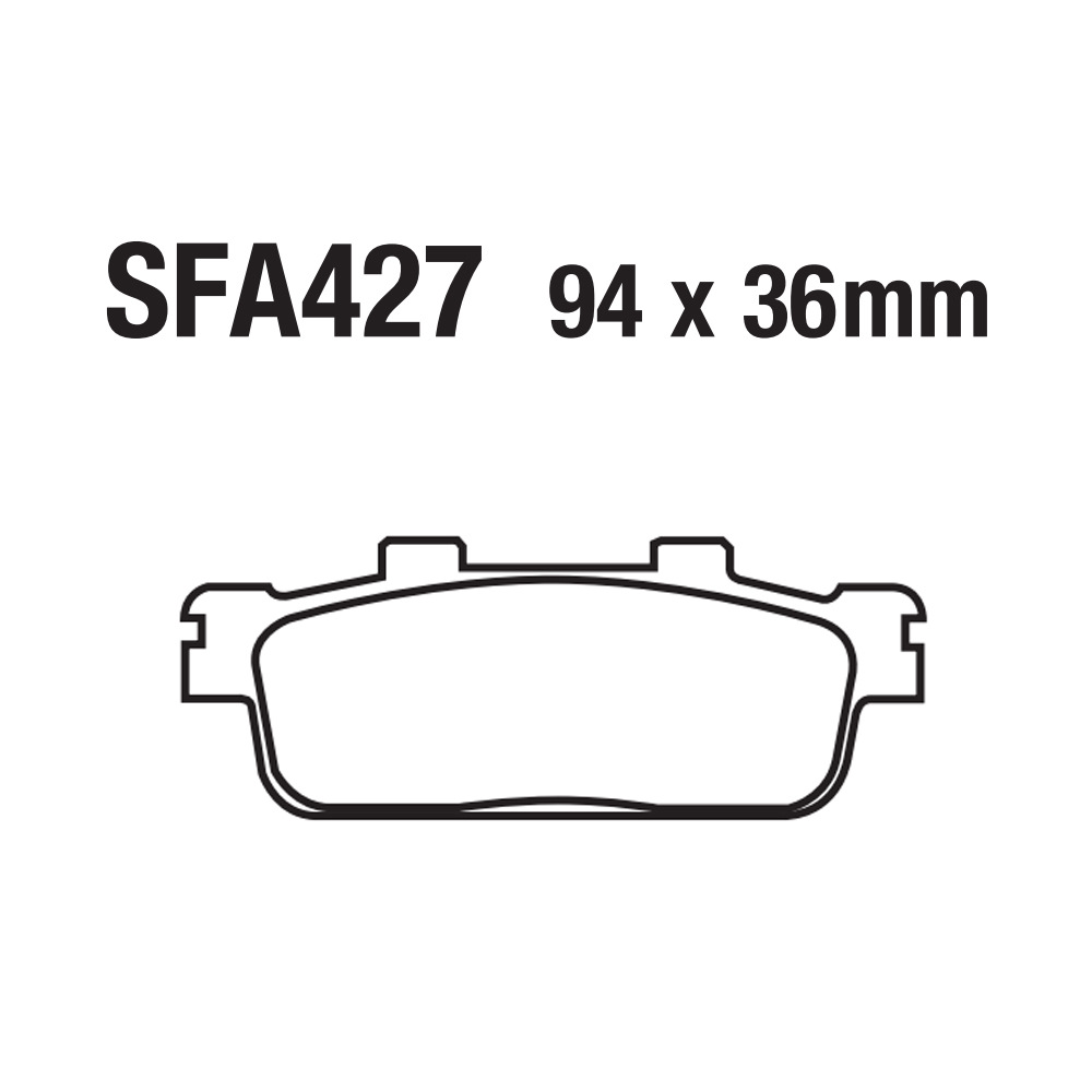 Piel de freno de disco sinterizado a base de cobre para motocicleta SFA427 KYMCO Gwangyang SYM Sanyang LXR125