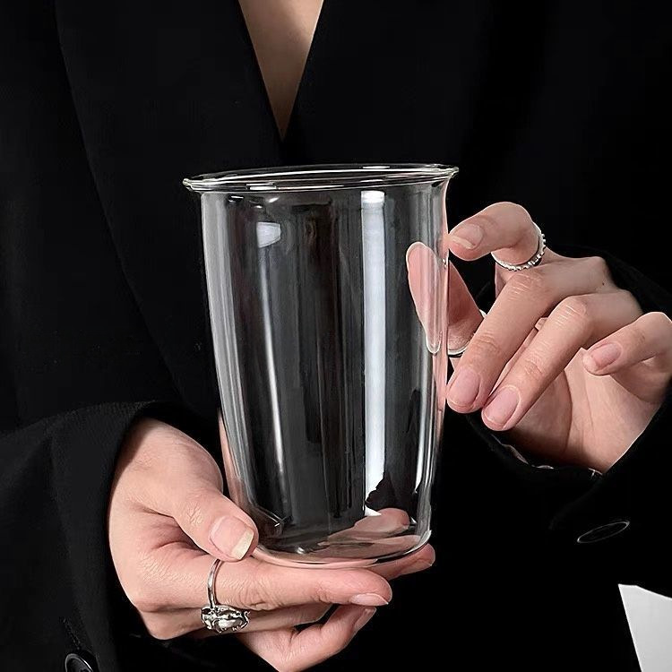 冰美式拿铁咖啡杯ins风玻璃杯网红简约水杯牛奶杯饮料果汁|undefined