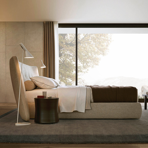 Domino Latex Fabric Bed - Minimalist Designer, Light Luxury, Popular, Simple, Suitable for Small and Large Homes, Master Bedroom, Wide Bed