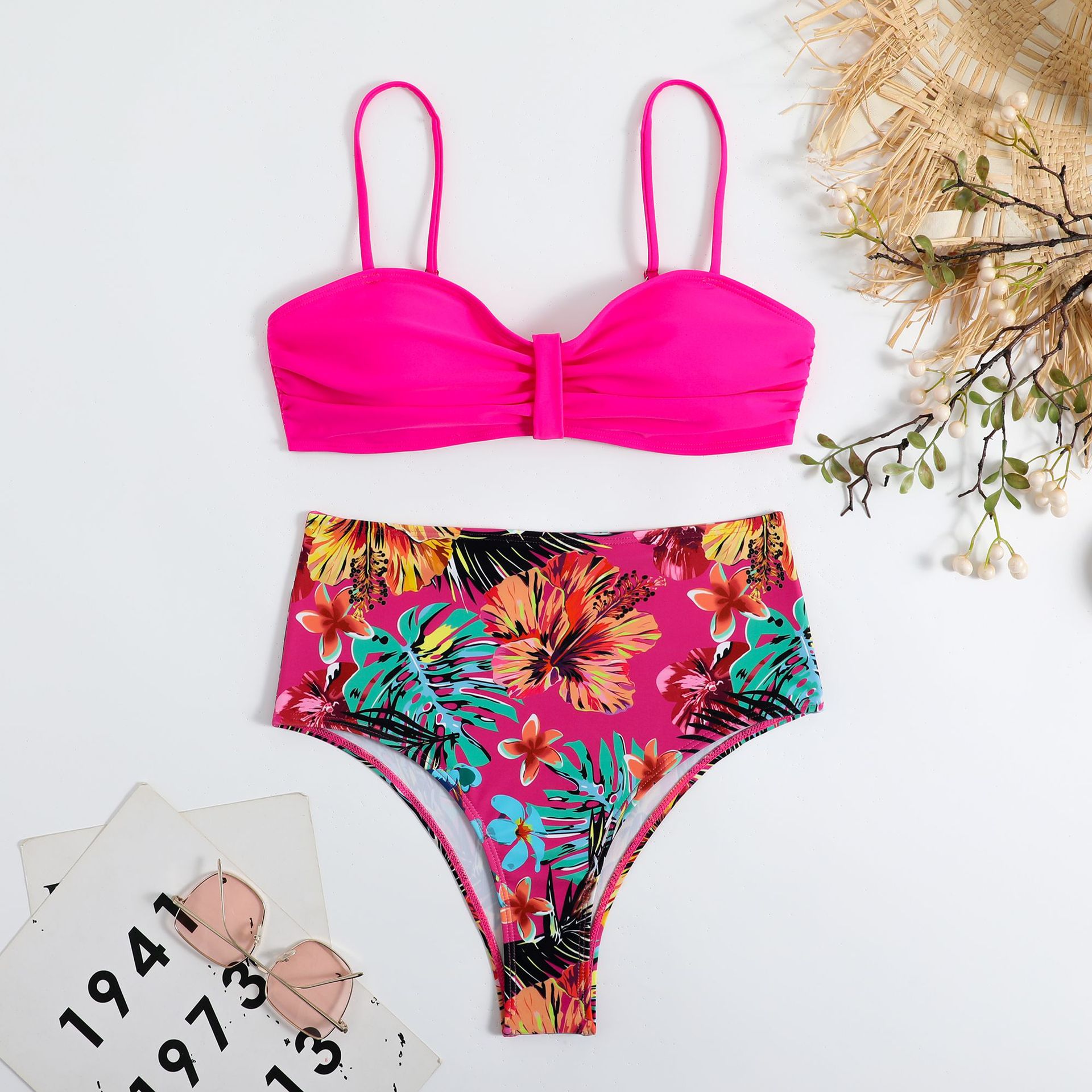 Mujeres Floral Ditsy Juego De 2 Piezas Bikinis Traje De Baño display picture 1