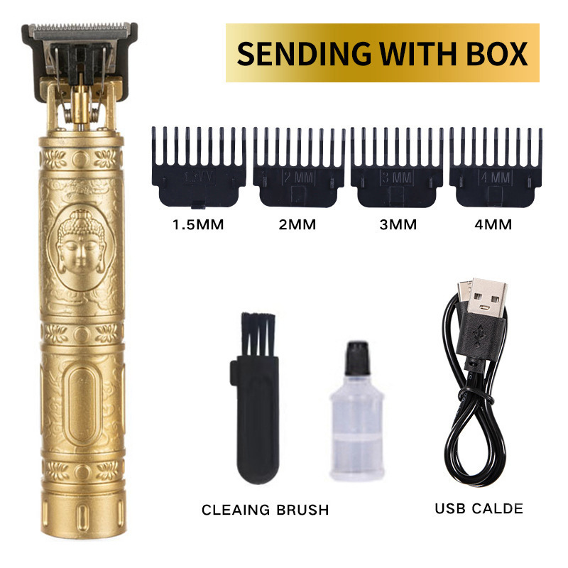 Cortadora de pelo profesional para peluqueros, recortadora universal para desbaste, recorte y afeitado, recargable para adultos.