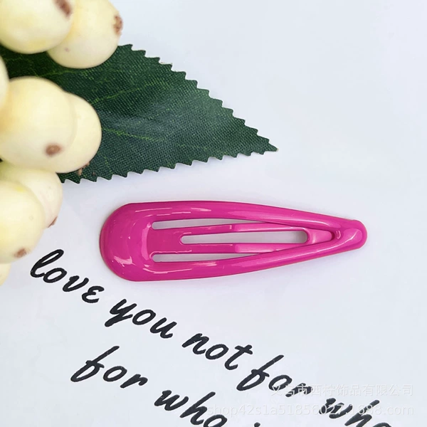 5CM water drop oil clip rose red