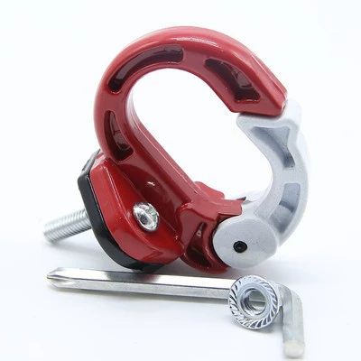 Helmet lock Metal Battery Scooter Front - red-single-hook-comes-with-wrench-nut