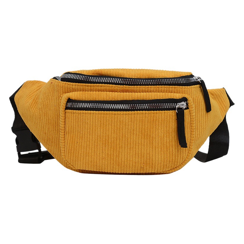 Bolsa de mensajero de moda casual estilo japonés pequeña mochila bolso de pecho crossbody bolso de hombro de las mujeres color sólido Moda estudiante deportes cintura bolsa