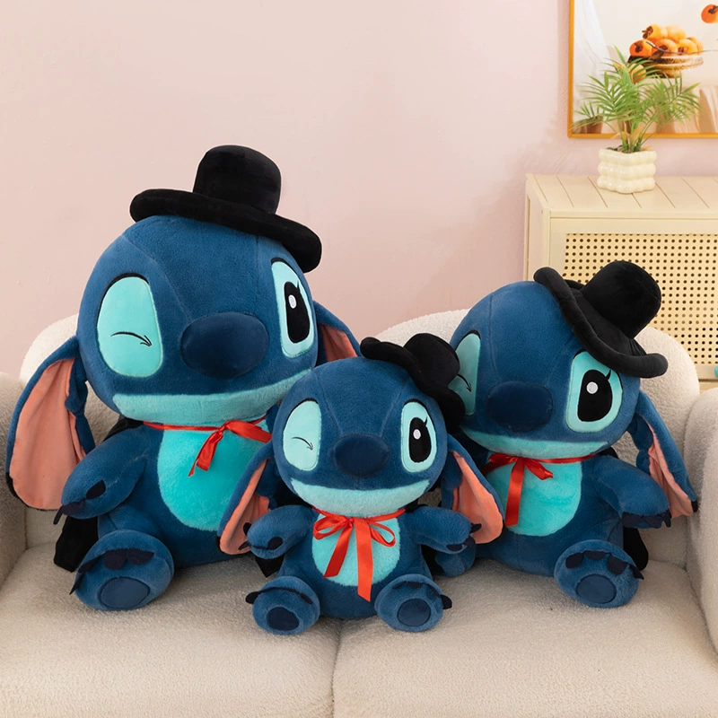 Новая плюшевая игрушка Lilo & Stitch Magician Stitch, большая мягкая кукла, приз для девочек.