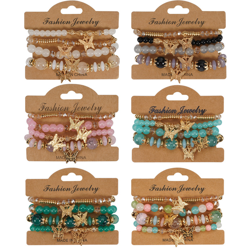 Bohemian Butterfly Pendant Multi-Layer Bracelet Wholesale Street Stall Night Market Flea Market Hot Selling Bracelet