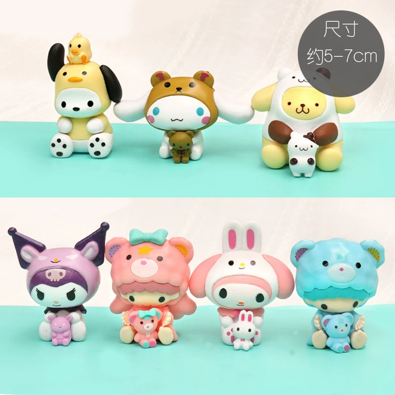 Hello Kitty, мини-фигурка в стиле персонажа, кукла для мальчиков и девочек, настольный декор