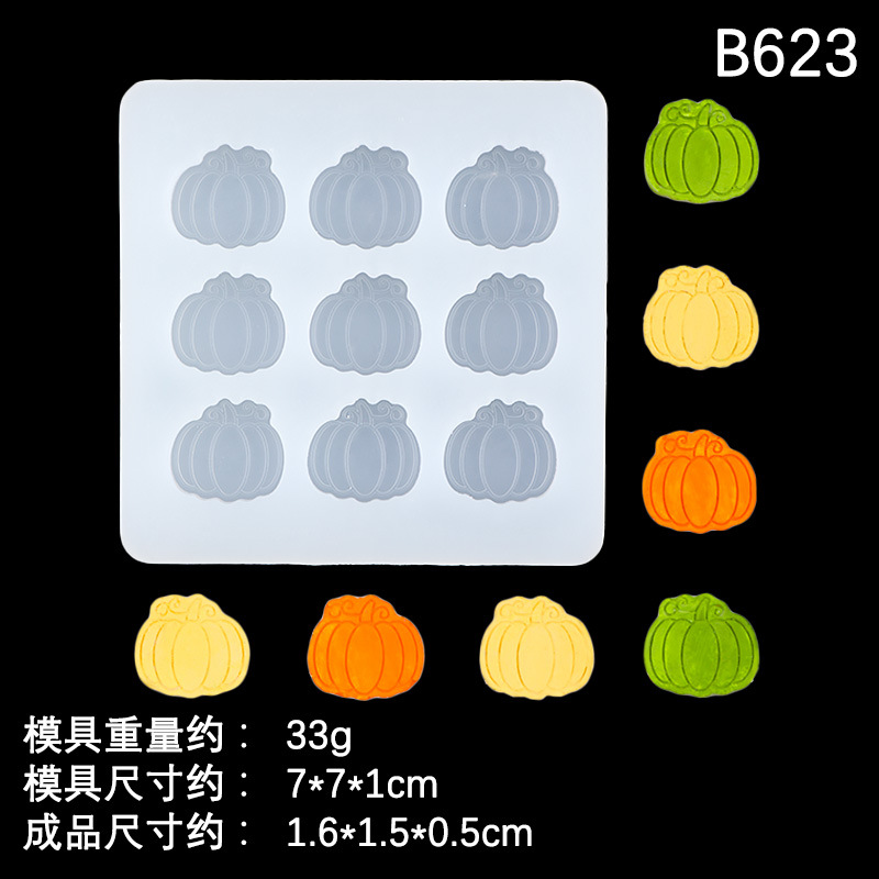 Lindo personaje de rana molde de silicona calabaza en forma de avellana molde de chocolate yeso goteo fuego pintura molde de cera