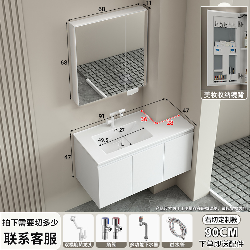 Ángulo cortado panal de abeja gabinete de baño cerámica integral lavabo de forma especial tamaño de inodoro envase lavabo de columna de tubo