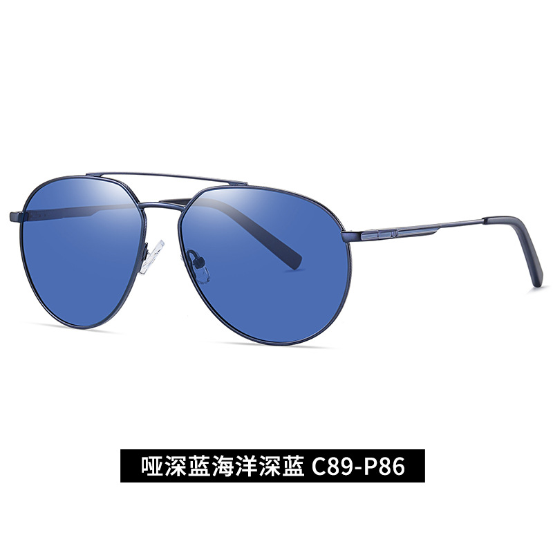 2021 nuevas gafas de sol polarizadas de los hombres gafas de sol de moda de metal galvanoplastia de dos colores gafas de pierna de Primavera de alta calidad