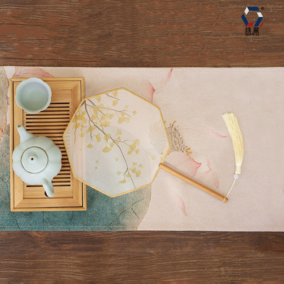 【錢麗】團扇古風絲質半透明異形漢服配飾廣告扇批發定制